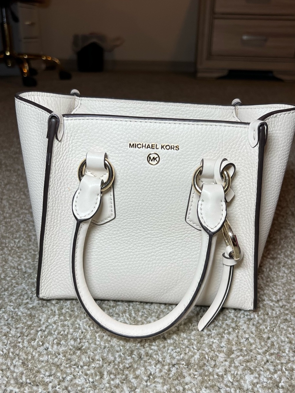 Michael Kors White Leather Purse